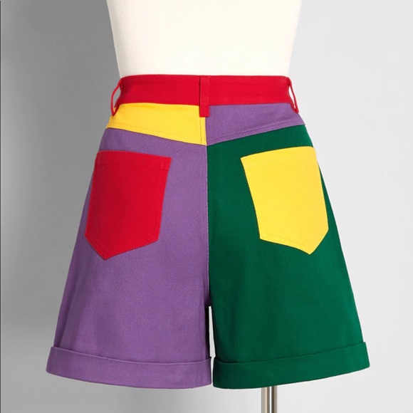 Dangerfield “In Living Cool” colour block shorts - Picture 2 of 6